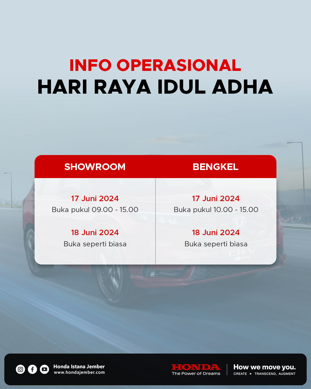 Info Operasional Hari Raya Idul Adha 2024