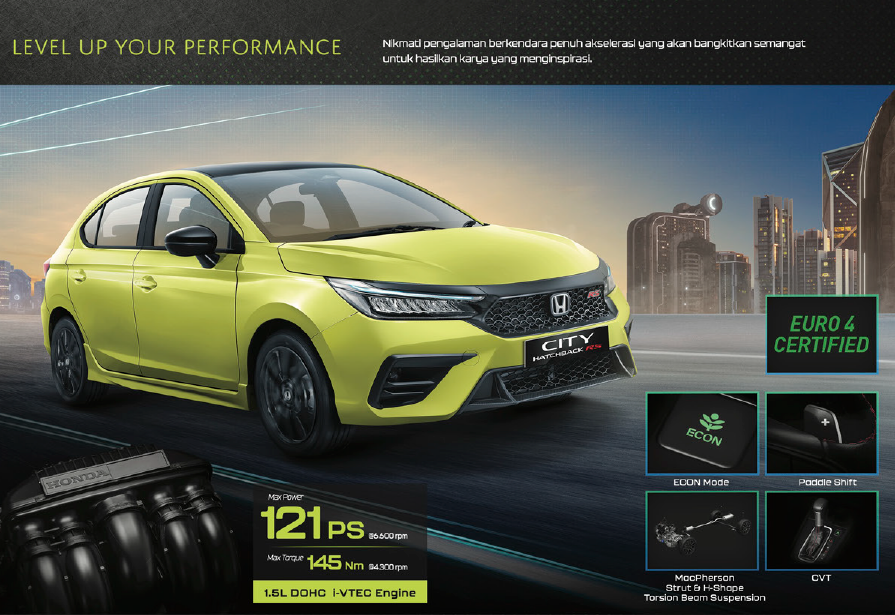 Fitur New Honda City Hatchback RS