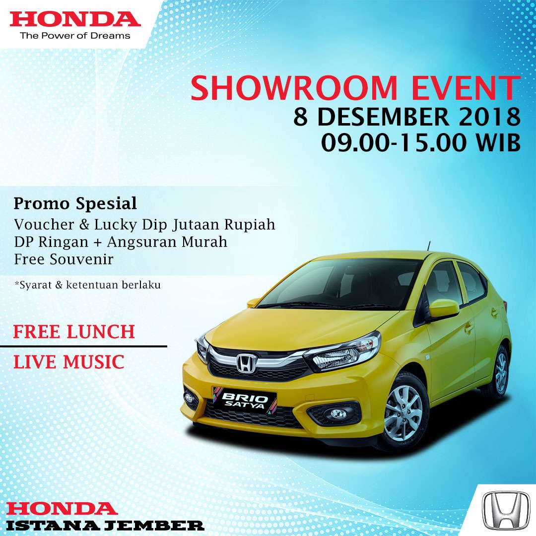 Showroom Event Honda Istana Jember 8 Desember 2018