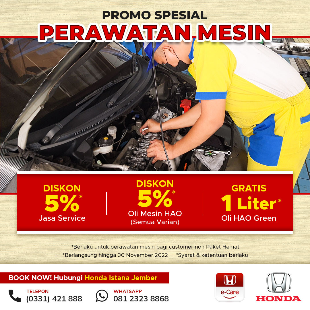 Promo Perawatan Mesin Honda