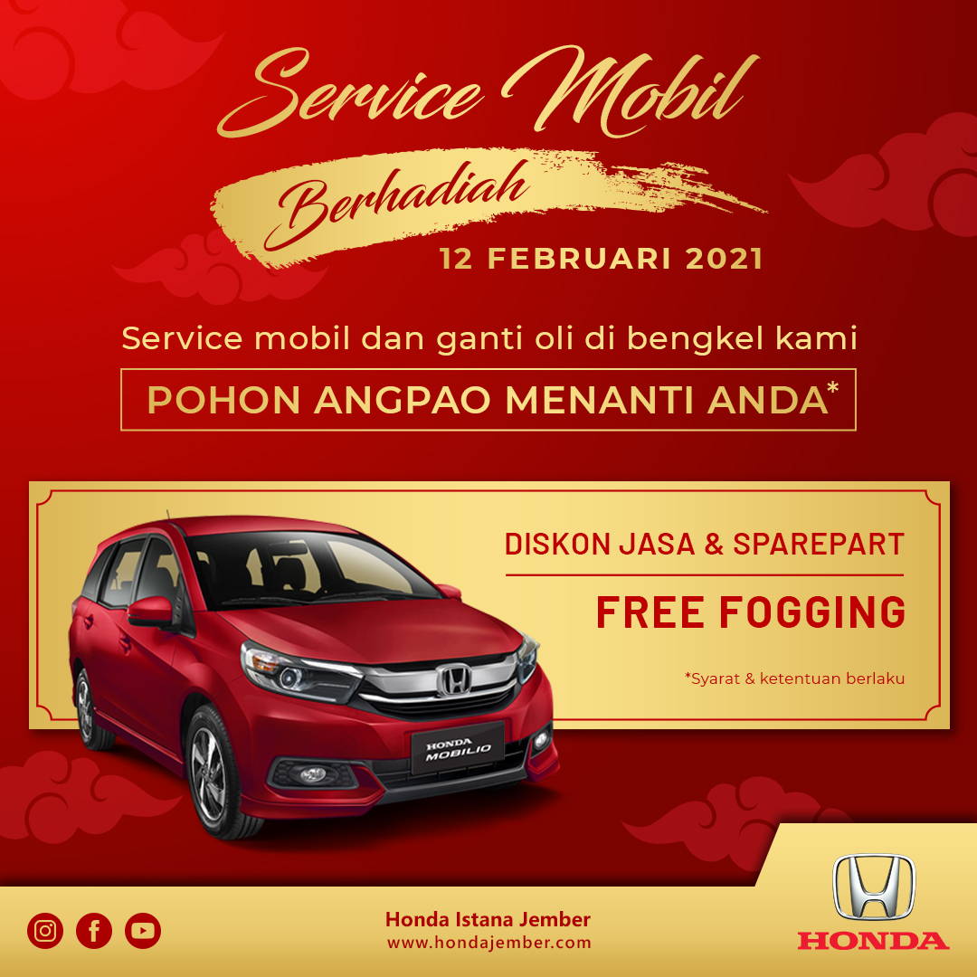 Service Mobil Berhadiah Angpao